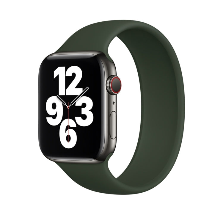 For Apple Watch Series 8&7 41mm / SE 2&6&SE&5&4 40mm / 3&2&1 38mm Solid Color Elastic Silicone Watch Band, Size:L 156mm For Apple Watch Series 8&7 41mm / SE 2&6&SE&5&4 40mm / 3&2&1 38mm Solid Color Elastic Silicone Watch Band, Size:L 156mm