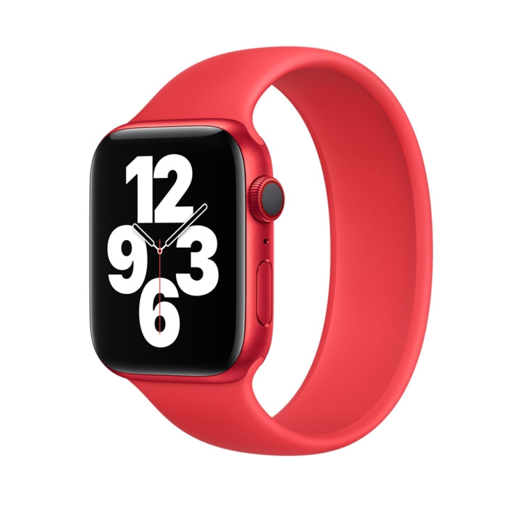 For Apple Watch Series 8&7 41mm / SE 2&6&SE&5&4 40mm / 3&2&1 38mm Solid Color Elastic Silicone Watch Band, Size:L 156mm For Apple Watch Series 8&7 41mm / SE 2&6&SE&5&4 40mm / 3&2&1 38mm Solid Color Elastic Silicone Watch Band, Size:L 156mm