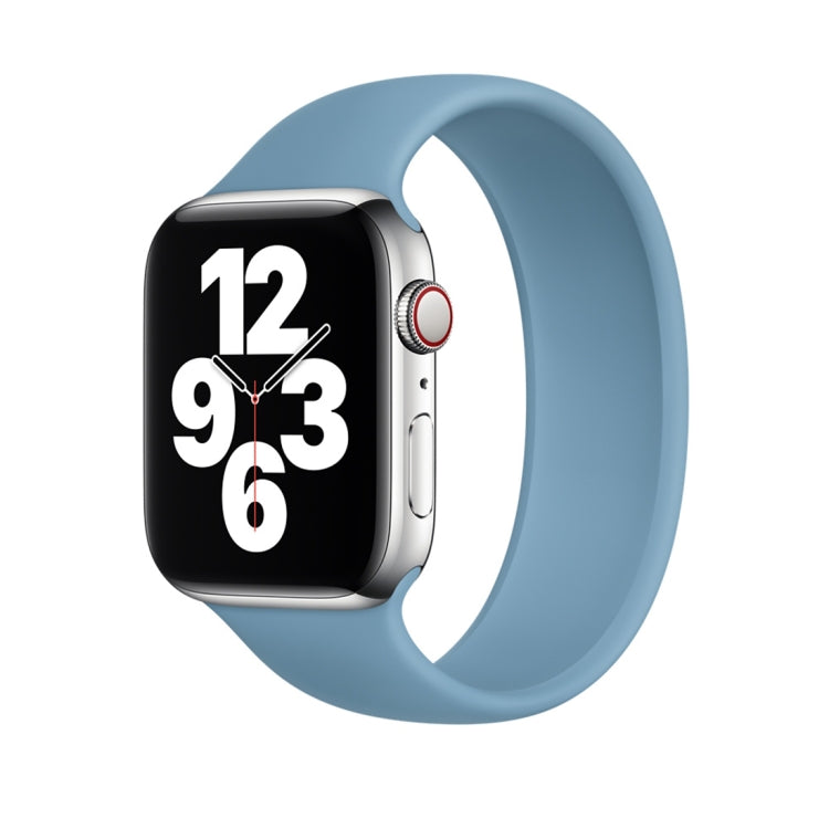 For Apple Watch Series 8&7 41mm / SE 2&6&SE&5&4 40mm / 3&2&1 38mm Solid Color Elastic Silicone Watch Band, Size:L 156mm For Apple Watch Series 8&7 41mm / SE 2&6&SE&5&4 40mm / 3&2&1 38mm Solid Color Elastic Silicone Watch Band, Size:L 156mm