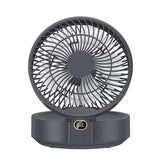 WSK302 4000mAh Swivel Head Wall Mounted Fan with Night Light