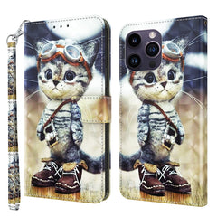 3D Painted Leather Phone Case, For iPhone 15 Pro Max, For iPhone 15 Pro