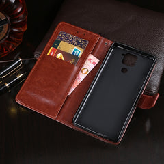 idewei Crazy Horse Texture Horizontal Flip Leather Case with Holder & Card Slots & Wallet, For Xiaomi Redmi Note 9, For UMIDIGI S5 Pro, For Vivo Y50