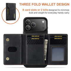 DG.MING M2 Series 3-Fold Card Bag Wallet Leather Phone Case