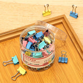 Deli 8556ES60pcs / Box Colorful Binder Clip Bill Clip Dovetail Clip Metal Iron Bill Clip, 15mm x 60pcs / Box, 19mm x 40pcs / Box