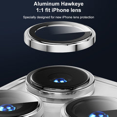 Película de vidrio para lente de teléfono con cubierta completa independiente Eagle Eye de MOMAX, para iPhone 15 Pro / 15 Pro Max