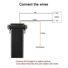 9V-30V 3Pin GPS Positioning Tracker Mini Waterproof Vehicle Tracking System