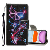 Colored Drawing Pattern Horizontal Flip Leather Case with Holder & Card Slots & Wallet, For iPhone 11, For iPhone 11 Pro