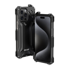 Funda de metal a prueba de golpes R-JUST RJ17 para iPhone 15 Pro Max, iPhone 15 Pro, iPhone 15 Plus, iPhone 15