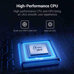 TX98 Pro 4K Ultra HD Android 14.0 Smart TV Box with Remote Control, Allwinner H618 Quad-Core