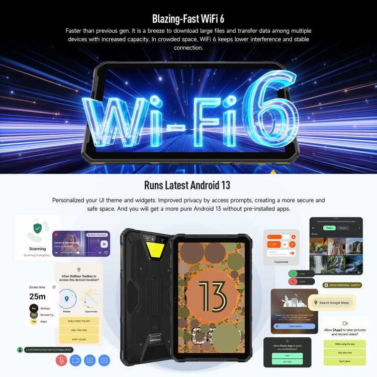 Tablet PC resistente Ulefone Armor Pad 2, 16 GB + 256 GB, 11 pulgadas, Android 13, MediaTek Helio G99 Octa Core, red 4G, Armor Pad 2, Armor Pad 2 (amarillo) Tablet PC resistente Ulefone Armor Pad 2, 16 GB + 256 GB, 11 pulgadas, Android 13, MediaTek Helio G99 Octa Core, red 4G, Armor Pad 2, Armor Pad 2 (amarillo)
