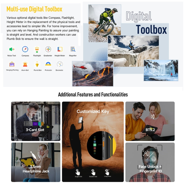 Tablet PC resistente Ulefone Armor Pad 2, 16 GB + 256 GB, 11 pulgadas, Android 13, MediaTek Helio G99 Octa Core, red 4G, Armor Pad 2, Armor Pad 2 (amarillo) Tablet PC resistente Ulefone Armor Pad 2, 16 GB + 256 GB, 11 pulgadas, Android 13, MediaTek Helio G99 Octa Core, red 4G, Armor Pad 2, Armor Pad 2 (amarillo)