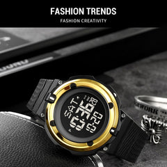 SKMEI 2010 Multifunctional Men 50M Waterproof Luminous Digital Wrist Watch