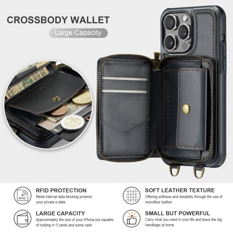 JEEHOOD C22 Series Zipper Wallet Leather Phone Case with Dual Lanyard, For iPhone 15 Pro Max, For iPhone 15 Pro, For iPhone 15 Plus, For iPhone 15 JEEHOOD C22 Series Zipper Wallet Leather Phone Case with Dual Lanyard, For iPhone 15 Pro Max, For iPhone 15 Pro, For iPhone 15 Plus, For iPhone 15