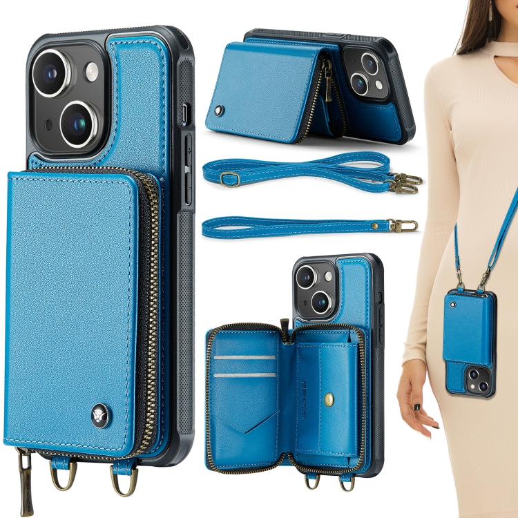 JEEHOOD C22 Series Zipper Wallet Leather Phone Case with Dual Lanyard, For iPhone 15 Pro Max, For iPhone 15 Pro, For iPhone 15 Plus, For iPhone 15 JEEHOOD C22 Series Zipper Wallet Leather Phone Case with Dual Lanyard, For iPhone 15 Pro Max, For iPhone 15 Pro, For iPhone 15 Plus, For iPhone 15