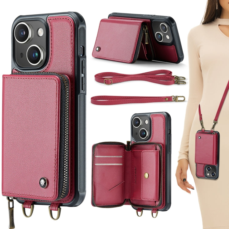 JEEHOOD C22 Series Zipper Wallet Leather Phone Case with Dual Lanyard, For iPhone 15 Pro Max, For iPhone 15 Pro, For iPhone 15 Plus, For iPhone 15 JEEHOOD C22 Series Zipper Wallet Leather Phone Case with Dual Lanyard, For iPhone 15 Pro Max, For iPhone 15 Pro, For iPhone 15 Plus, For iPhone 15