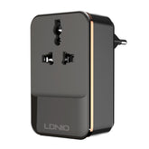 LDNIO SC1205 Universal Conversion Socket + QC3.0 USB + USB Interfaces Multifunction Travel Charger Mobile Phone Charger, EU Plug