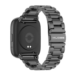 Mijobs Three-Bead Metal Stainless Steel Watch Band
