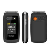 UNIWA V202T 4G Flip Style Phone, 2.4 inch Unisoc T107 Cat.1, SOS, FM, Dual SIM Cards, 21 Keys
