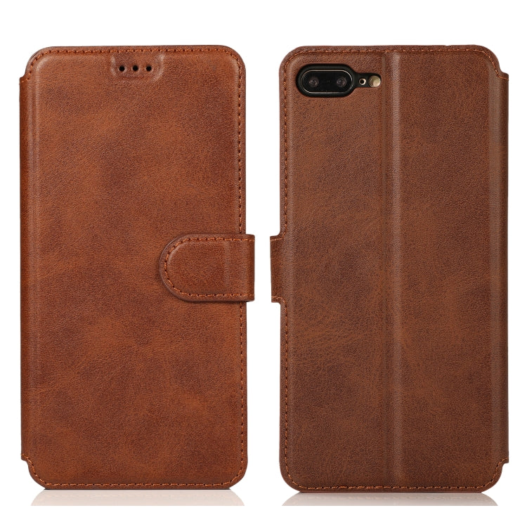 Horizontales Klappetui aus Leder mit magnetischer Schnalle und Kalbslederstruktur, mit Halterung, Kartenfächern, Geldbörse und Bilderrahmen, für iPhone 6/6s, für iPhone 7/8, für iPhone 7 Plus/8 Plus, für iPhone X/XS, für iPhone XR Horizontales Klappetui aus Leder mit magnetischer Schnalle und Kalbslederstruktur, mit Halterung, Kartenfächern, Geldbörse und Bilderrahmen, für iPhone 6/6s, für iPhone 7/8, für iPhone 7 Plus/8 Plus, für iPhone X/XS, für iPhone XR