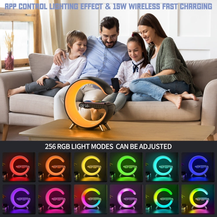 N69-1 Smart Bluetooth Speaker with Wireless Charger & Alarm Clock & Ambient Light N69-1 Smart Bluetooth Speaker with Wireless Charger & Alarm Clock & Ambient Light