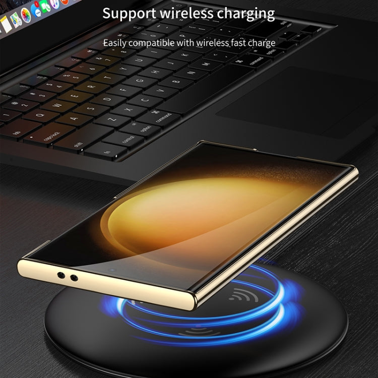 GKK Triumph Ultra-Thin Plain Leather Phone Case with Holder, For Samsung Galaxy S24 Ultra 5G GKK Triumph Ultra-Thin Plain Leather Phone Case with Holder, For Samsung Galaxy S24 Ultra 5G