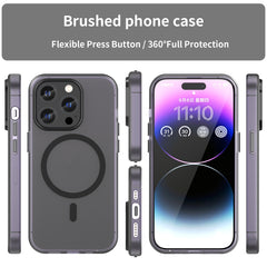 MagSafe Frosted Translucent TPU + PC Full Coverage Phone Case