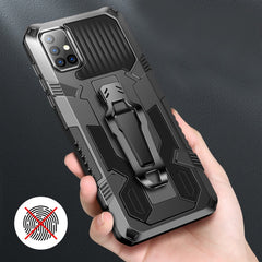 Funda protectora de PC + TPU a prueba de golpes Machine Armor Warrior para Samsung Galaxy A21s, Samsung Galaxy A51, Samsung Galaxy A70, Samsung Galaxy S20, iPhone 8 Plus y 7 Plus