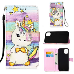 Painted Flat Texture Leather Case with Lanyard & Card Slot & Wallet & Holder, For iPhone 12 mini, For iPhone 12 / 12 Pro