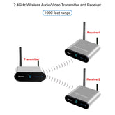 Measy AV230-2 2.4GHz Set-top Box Wireless Audio / Video Transmitter + 2 Receiver, Transmission Distance: 300m,, US Plug, EU Plug, AU Plug, UK Plug