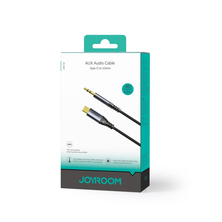 JOYROOM SY-A07 Transsion Series USB-C/Type-C to 3.5mm AUX Audio Adapter Cable, Length: 1.2m, SY-A07 JOYROOM SY-A07 Transsion Series USB-C/Type-C to 3.5mm AUX Audio Adapter Cable, Length: 1.2m, SY-A07