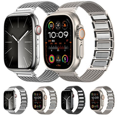 Magnetic Clasp Braided Chain Stainless Steel Watch Band