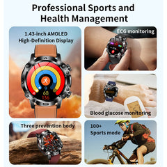 ET482 1.43 inch AMOLED Screen Sports Smart Watch Support Bluetooth Call / ECG Function