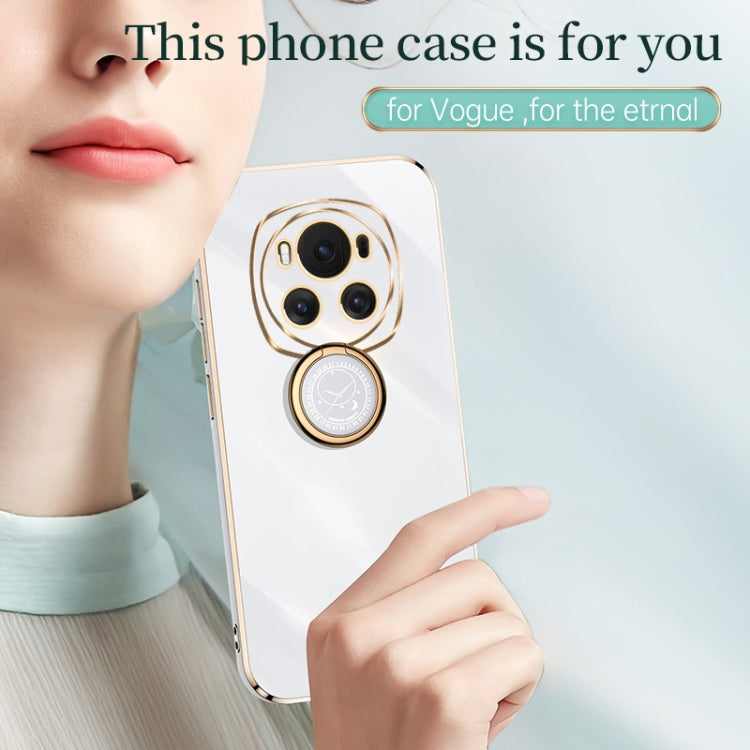 XINLI Straight 6D Plating Gold Edge TPU Shockproof Case with Ring Holder, For Honor Magic6 5G XINLI Straight 6D Plating Gold Edge TPU Shockproof Case with Ring Holder, For Honor Magic6 5G