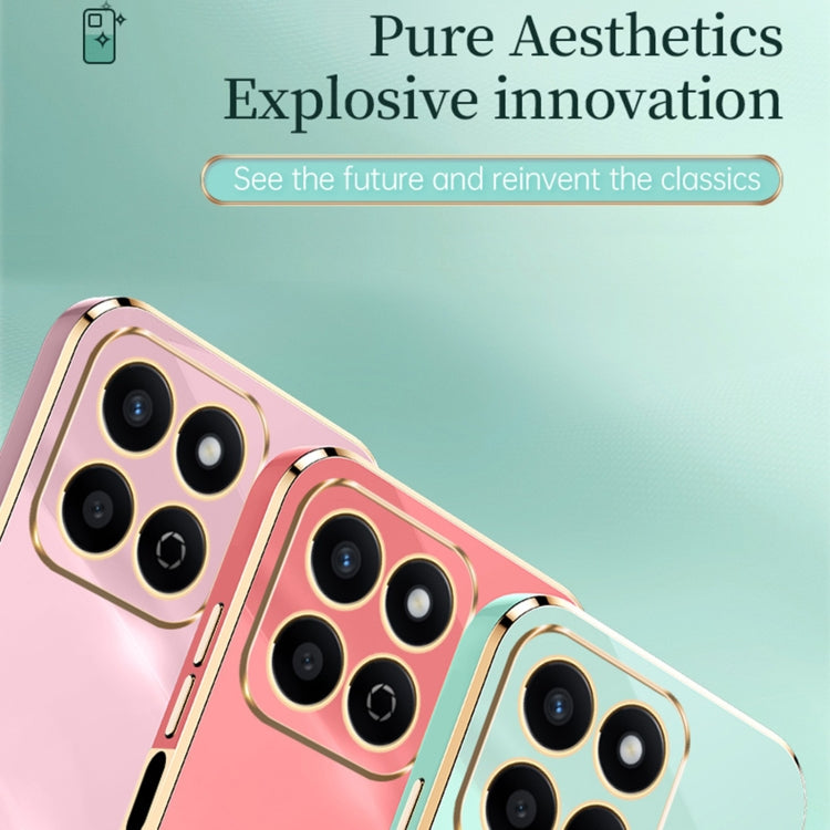 XINLI Straight 6D Plating Gold Edge TPU Shockproof Case with Ring Holder, For Honor Play 60 Plus, For Honor X6b, For Honor 200 XINLI Straight 6D Plating Gold Edge TPU Shockproof Case with Ring Holder, For Honor Play 60 Plus, For Honor X6b, For Honor 200