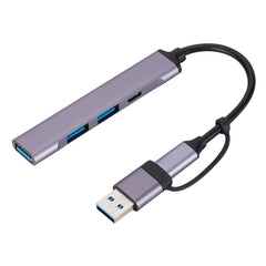 809-C 6 in 1 USB+Type-C to USB Multifunctional Docking Station HUB Adapter, 809-C