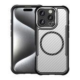 Carbon Fiber Texture MagSafe Translucent Phone Case