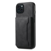 Denior D13 Retro Texture Leather MagSafe Card Bag Phone Case