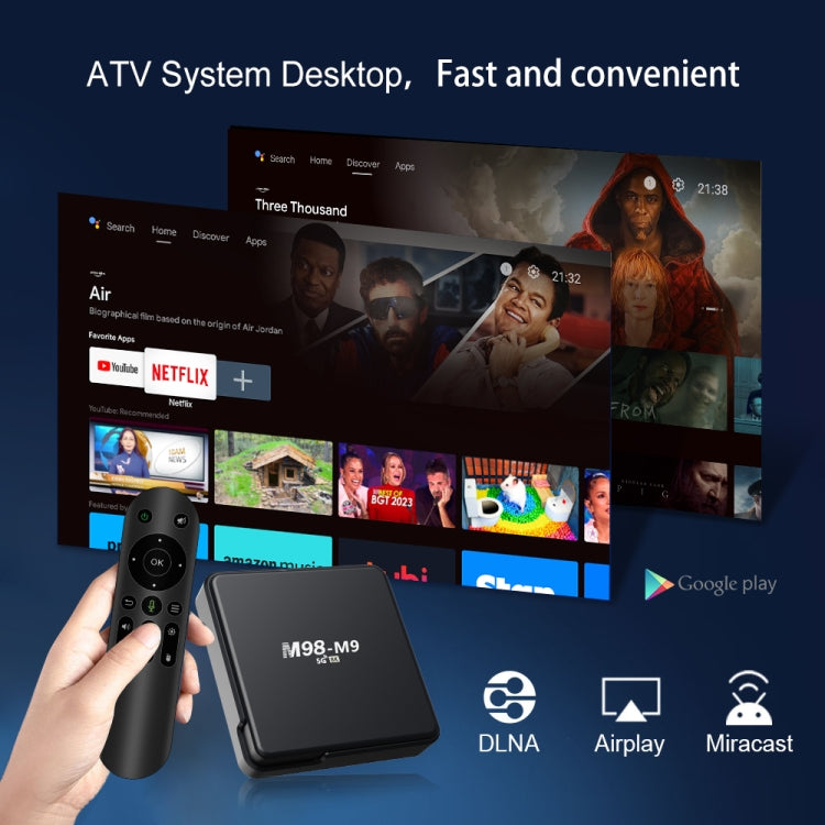 M98-M9 Quad-core ARM Cortex-A53 WiFi Bluetooth 4K HD Android TV Box, 2GB+8GB M98-M9 Quad-core ARM Cortex-A53 WiFi Bluetooth 4K HD Android TV Box, 2GB+8GB