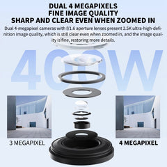 Xiaomi CW500 Dual Camera 8MP Outdoor IP66 Waterproof Support AI Detection Two-Way Voice WiFi Camera, US Plug