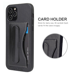 Fierre Shann Full Coverage Protective Leather Case with Holder & Card Slot, For iPhone 12 mini, For iPhone 12 / 12 Pro, For iPhone 12 Pro Max, For Galaxy Note20 Ultra
