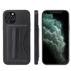 Fierre Shann Full Coverage Protective Leather Case with Holder & Card Slot, For iPhone 12 mini, For iPhone 12 / 12 Pro, For iPhone 12 Pro Max, For Galaxy Note20 Ultra