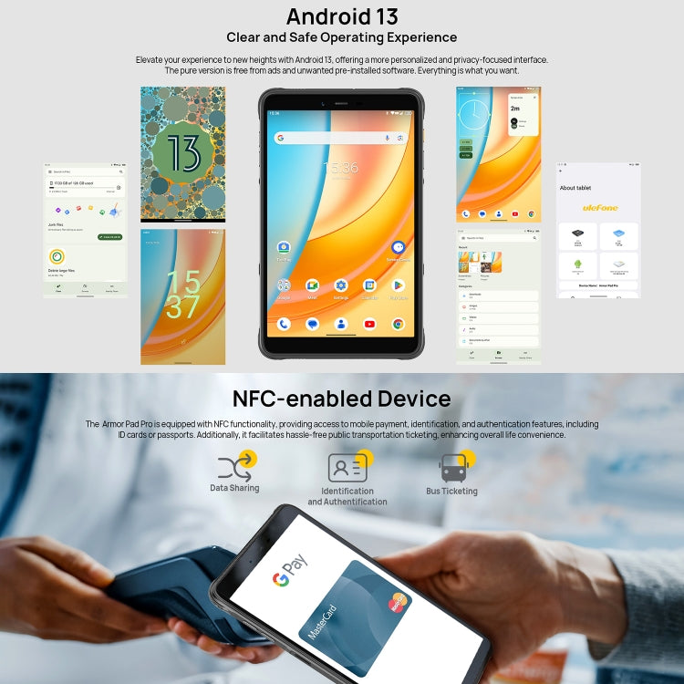 Tablet PC resistente Ulefone Armor Pad Pro, 8 pulgadas, Android 13, MediaTek MT8788 Octa Core, red 4G, enchufe de la UE, Armor Pad Pro Tablet PC resistente Ulefone Armor Pad Pro, 8 pulgadas, Android 13, MediaTek MT8788 Octa Core, red 4G, enchufe de la UE, Armor Pad Pro