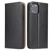 Fierre Shann PU Genuine Leather Texture Horizontal Flip Leather Case with Holder & Card Slots & Wallet, For iPhone 12 Pro Max, For iPhone 12 mini, For iPhone 12 / 12 Pro