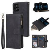 Multifunctional Retro Frosted Horizontal Flip Leather Case with Card Slot & Holder & Zipper Wallet & Photo Frame & Lanyard, For iPhone 12 Pro Max, For iPhone 12 / 12 Pro, For iPhone 12 mini, For Samsung Galaxy A11