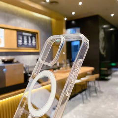 Large Hole Camera MagSafe Magnetic Clear Acrylic TPU Case