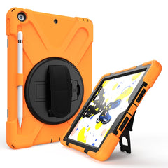 Shockproof Colorful Silicone + PC Protective Case with Holder & Shoulder Strap & Hand Strap & Pen Slot