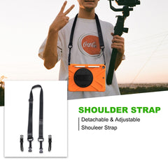 Shockproof Colorful Silicone + PC Protective Case with Holder & Shoulder Strap & Hand Strap & Pen Slot