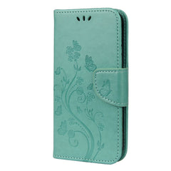 Horizontale Klapphülle aus Leder mit Schmetterlings-Blumenmuster, Halter, Kartenfächern und Geldbörse, für iPhone 12 mini, für iPhone 12 / 12 Pro, für iPhone 12 Pro Max
