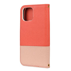 Splicing Color Horizontal Flip Leather Case with Holder & Photo Frame & Card Slots & Wallet, For iPhone 12 Pro Max