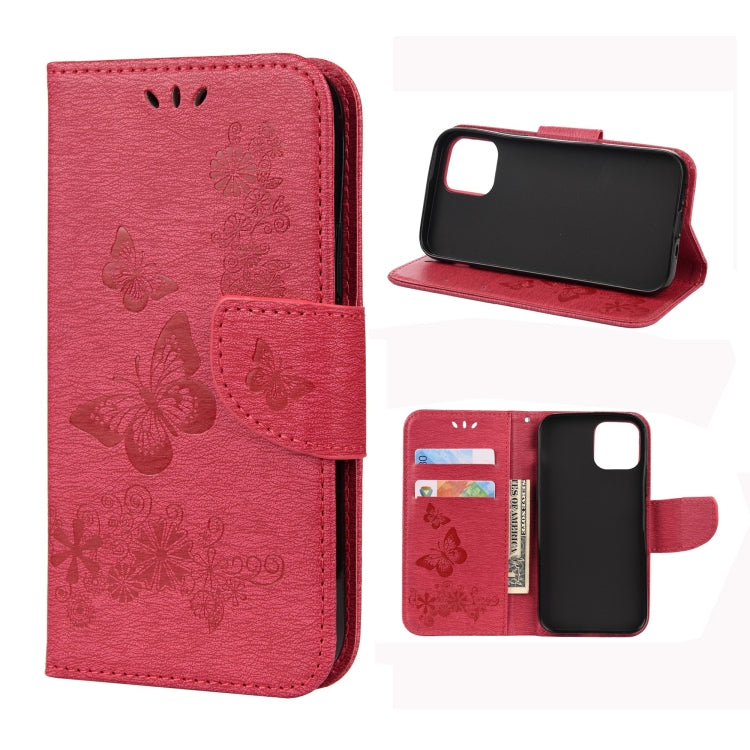 Horizontale Klapphülle aus Leder mit geprägtem Blumen- und Schmetterlingsmuster im Vintage-Stil, mit Kartensteckplatz & Halter & Geldbörse & Trageband, für iPhone 12 mini, für iPhone 12 / 12 Pro, für iPhone 12 Pro Max Horizontale Klapphülle aus Leder mit geprägtem Blumen- und Schmetterlingsmuster im Vintage-Stil, mit Kartensteckplatz & Halter & Geldbörse & Trageband, für iPhone 12 mini, für iPhone 12 / 12 Pro, für iPhone 12 Pro Max
